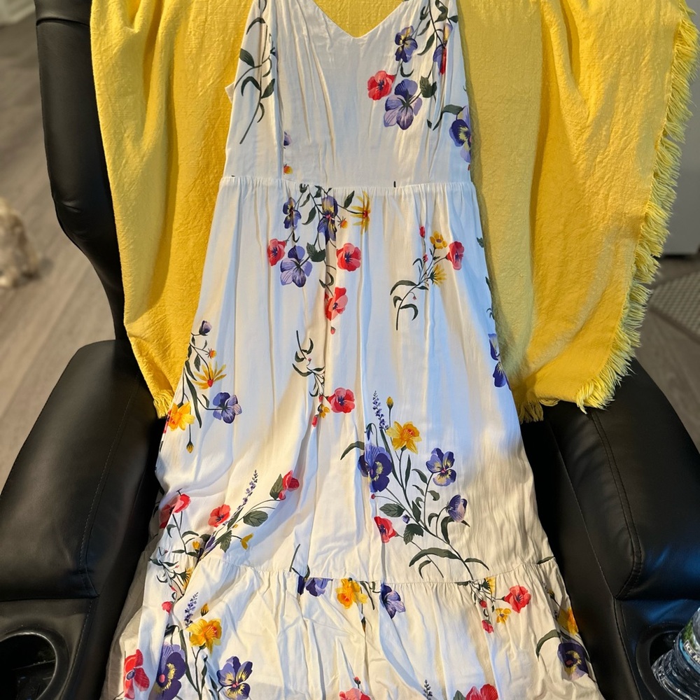 Old Navy Floral Cami Dress with Yellow Accents
